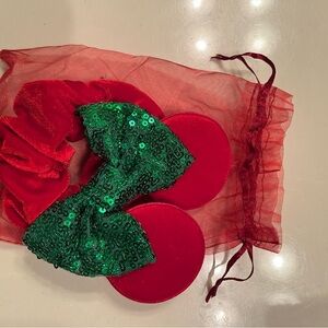 Red and Green Sequin scrunchie